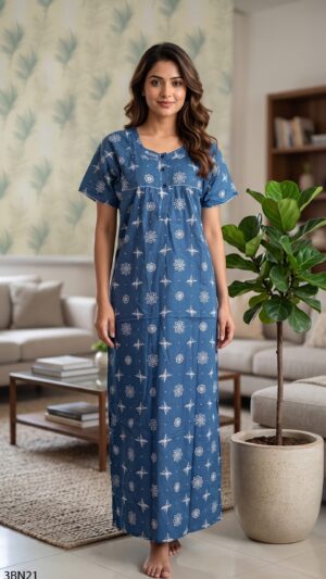 3 Button Nighty Free Size(XXL)-3BN21