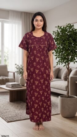 3 Button Nighty Free Size(XXL)-3BN25