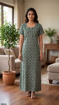 3 Button Nighty Free Size(XXL)-3BN26