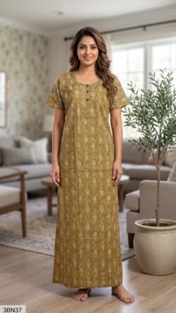 3 Button Nighty Free Size(XXL)-3BN37