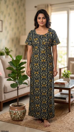 3 Button Nighty Free Size(XXL)-3BN44