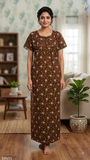 3 Button Nighty Free Size(XXL)-3BN55