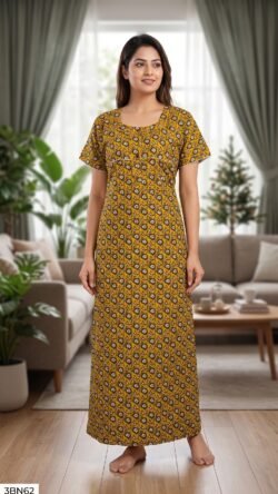 3 Button Nighty Free Size(XXL)-3BN62