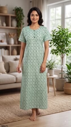 3 Button Nighty Free Size(XXL)-3BN71