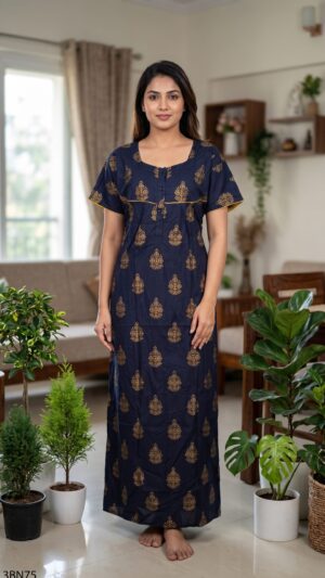 3 Button Nighty Free Size(XXL)-3BN75