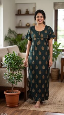 3 Button Nighty Free Size(XXL)-3BN80