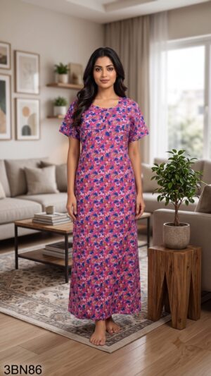 3 Button Nighty Free Size(XXL)-3BN86
