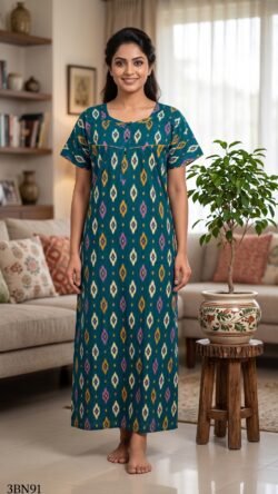 3 Button Nighty Free Size(XXL)-3BN91