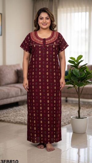 3XL Embroidery Nighty-3EBR10