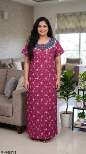 3XL Embroidery Nighty-3EBR11