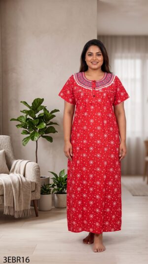 3XL Embroidery Nighty-3EBR16