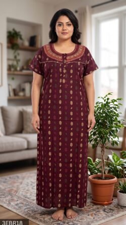 3XL Embroidery Nighty-3EBR18