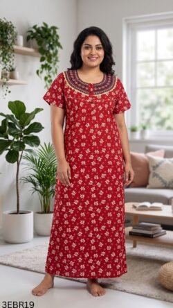 3XL Embroidery Nighty-3EBR19