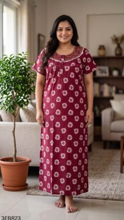 3XL Embroidery Nighty-3EBR23