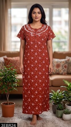 3XL Embroidery Nighty-3EBR24