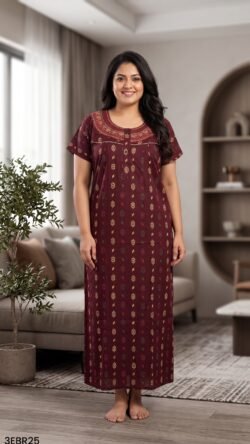 3XL Embroidery Nighty-3EBR25