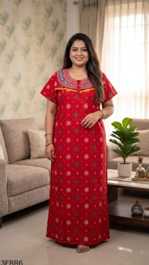 3XL Embroidery Nighty-3EBR6
