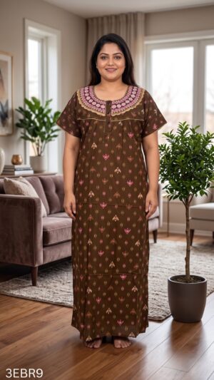3XL Embroidery Nighty-3EBR9