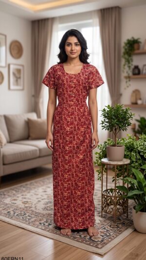 60 Length Frock Nighty Free Size(XXL)-60FRN11