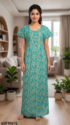 60 Length Frock Nighty Free Size(XXL)-60FRN15