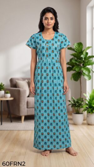 60 Length Frock Nighty Free Size(XXL)-60FRN2