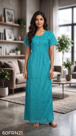 60 Length Frock Nighty Free Size(XXL)-60FRN21