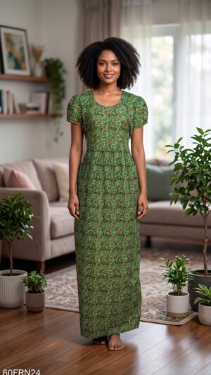 60 Length Frock Nighty Free Size(XXL)-60FRN24