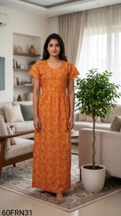 60 Length Frock Nighty Free Size(XXL)-60FRN31