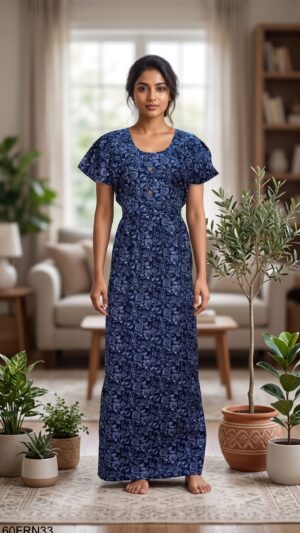 60 Length Frock Nighty Free Size(XXL)-60FRN33