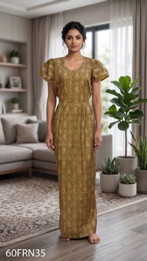 60 Length Frock Nighty Free Size(XXL)-60FRN35
