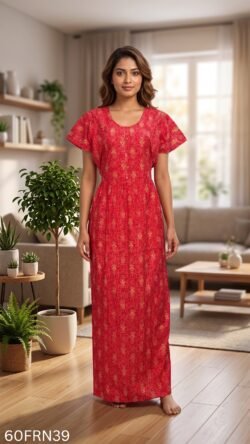 60 Length Frock Nighty Free Size(XXL)-60FRN39