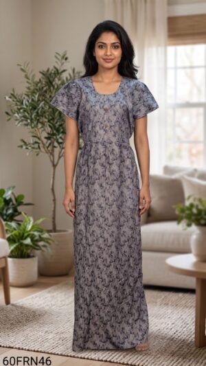 60 Length Frock Nighty Free Size(XXL)-60FRN46
