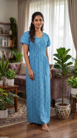 60 Length Frock Nighty Free Size(XXL)-60FRN5