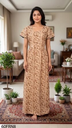 60 Length Frock Nighty Free Size(XXL)-60FRN8