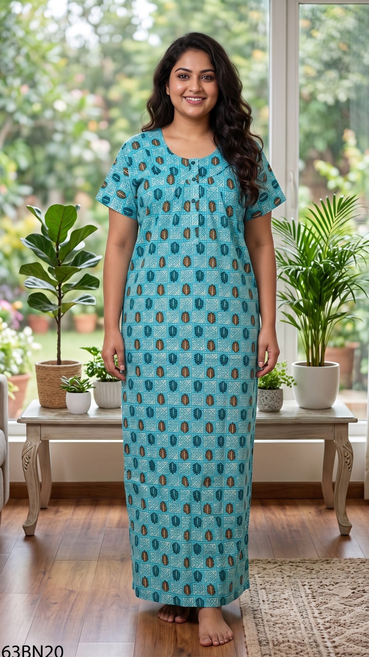 60 Length 3XL 3 Button Nighty-63BN20