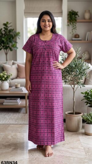 60 Length 3XL 3 Button Nighty-63BN34
