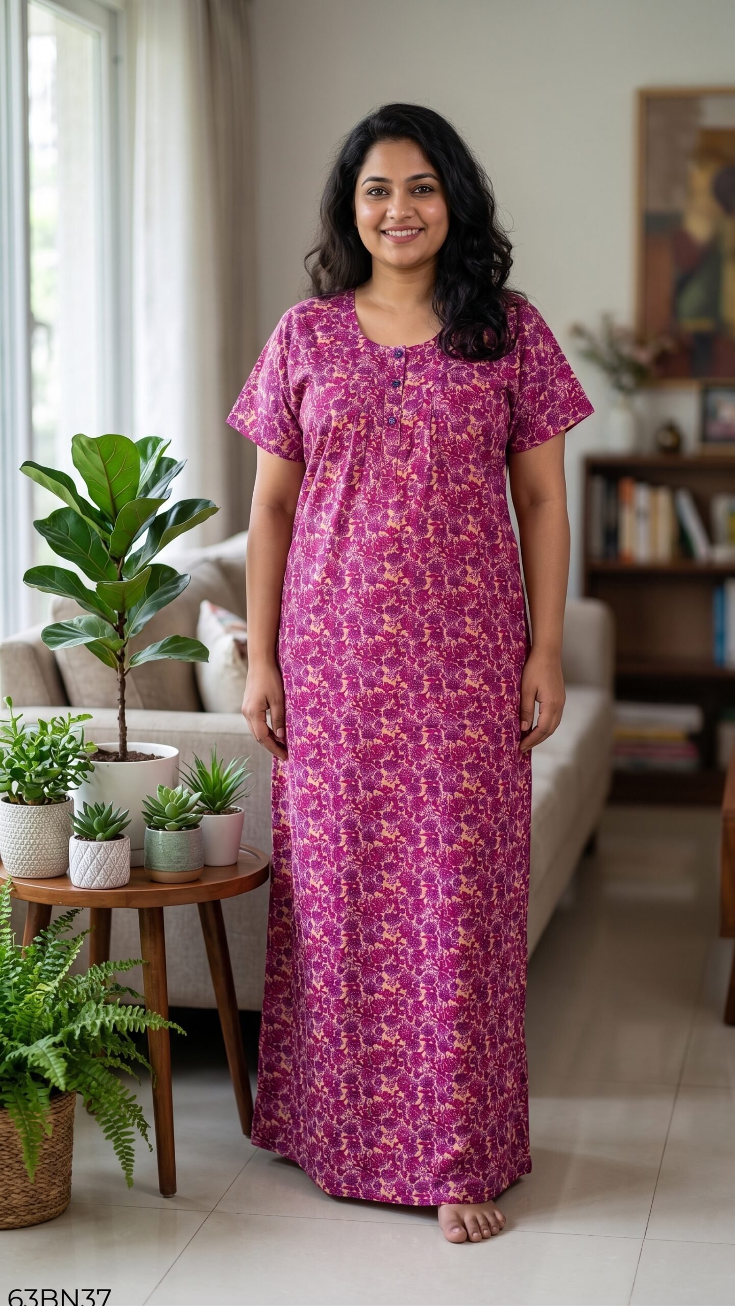 60 Length 3XL 3 Button Nighty-63BN37