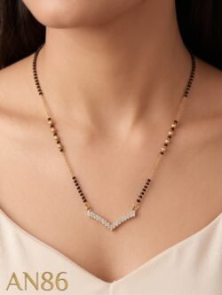 Anti-Tarnish Black Beads Necklace-AN86