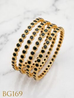 Panchaloha Bangle Set of 4 pcs-BG169 Black