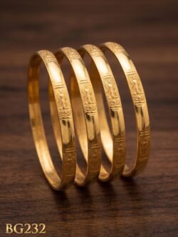 Unpolished Laxmi Devi Panchaloha Bangle Set of 4 pcs-BG232
