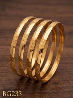 Unpolished Laxmi Devi Panchaloha Bangle Set of 4 pcs-BG233