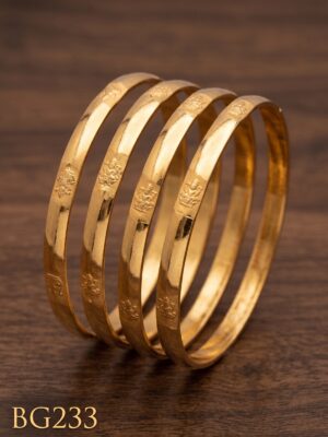 Unpolished Laxmi Devi Panchaloha Bangle Set of 4 pcs-BG233