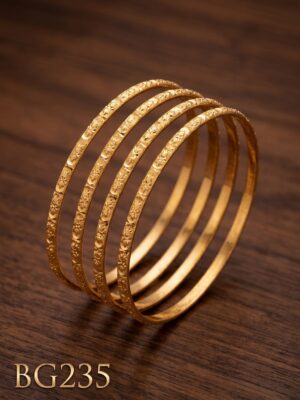 Unpolished Laxmi Devi  Panchaloha Bangle Set of 4 pcs-BG235