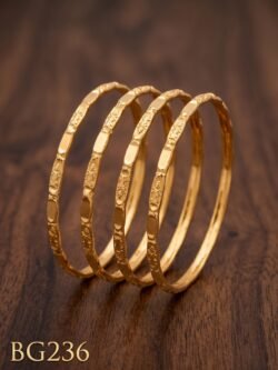 Unpolished Laxmi Devi Panchaloha Bangle Set of 4 pcs-BG236