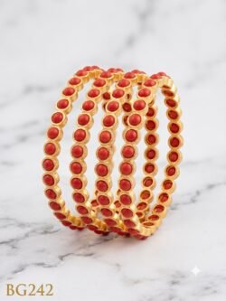 Panchaloha Coral (Pagadam) Bangle Set of 4 pcs-BG242