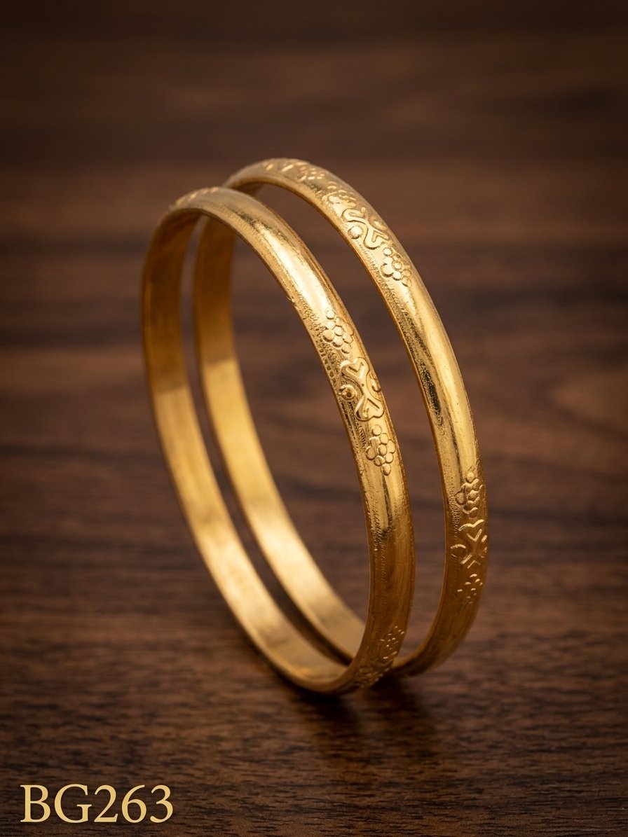 Unpolished Panchaloha Bangle Set of 4 pcs-BG263