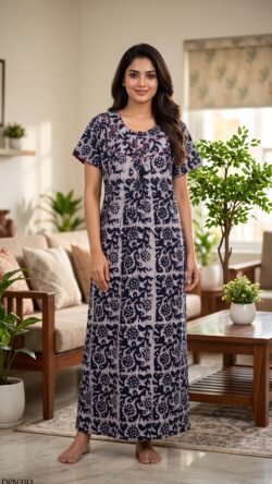 Batiq Patch Nighty Free Size(XXL) -DPN393
