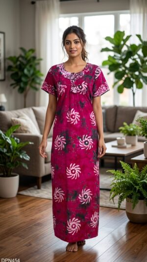 Batiq Patch Nighty Free Size(XXL) -DPN454