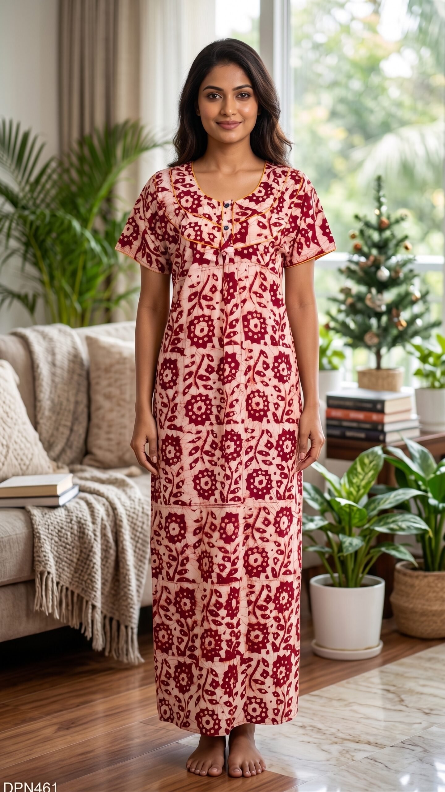 Batiq Patch Nighty Free Size(XXL) -DPN461