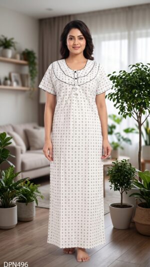 Double Patch Nighty Free Size(XXL) -DPN496